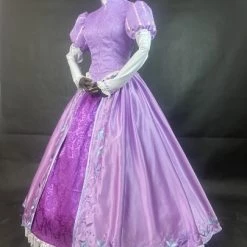 Disney Tangled Princess Rapunzel Embroidery High Collar Cosplay Costume -Game Costumes Sales COS 055 03 44