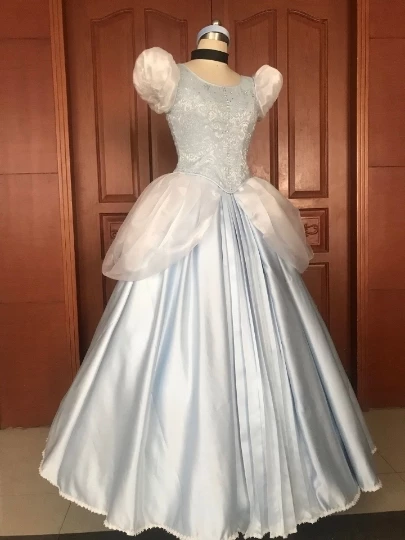 Disney Cinderella Princess Dress Cosplay Costume 6 Disney Cinderella Princess Dress Cosplay Costume - Image 4
