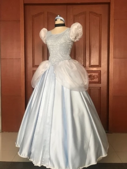 Disney Cinderella Princess Dress Cosplay Costume 7 Disney Cinderella Princess Dress Cosplay Costume - Image 5