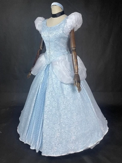 Disney Cinderella Princess Dress Blue Cosplay Costume 6 Disney Cinderella Princess Dress Blue Cosplay Costume - Image 4