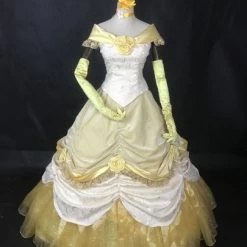 Disney Beauty And The Beast Princess Belle Fancy Dress Cosplay Costume -Game Costumes Sales COS 059 01 89 1