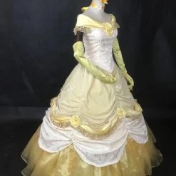 Disney Beauty And The Beast Princess Belle Fancy Dress Cosplay Costume -Game Costumes Sales COS 059 03 33