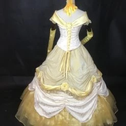 Disney Beauty And The Beast Princess Belle Fancy Dress Cosplay Costume -Game Costumes Sales COS 059 04 9