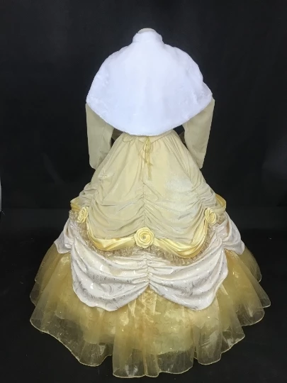 Disney Beauty And The Beast Princess Belle Cosplay Costume With Cape 7 Disney Beauty And The Beast Princess Belle Cosplay Costume With Cape - Image 5
