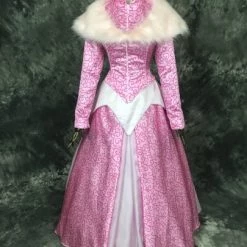 Disney Sleeping Beauty Princess Aurora Pink Suit Cosplay Costume