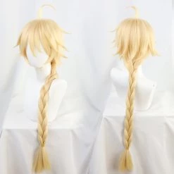 Gold 80cm Genshin Impact Traveler Male Cosplay Wig -Game Costumes Sales COS 070 02 24