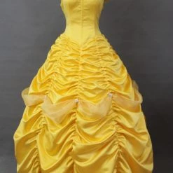 Beauty And The Beast Princess Belle Dress Cosplay Costume - F