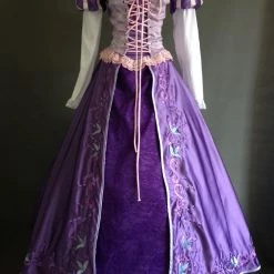 Tangled Rapunzel Princess Cosplay Costume Embroidery Edtion