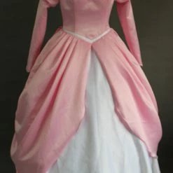 The Little Mermaid Princess Ariel Pink Dress Cosplay Costume