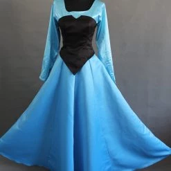 The Little Mermaid Princess Ariel Blue Dress Cosplay Costume