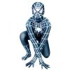 Black And White Spiderman Lycra Spandex Zentai Suit -Game Costumes Sales image black and white spiderman lycra spandex zentai suit1