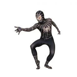 Black Lycra Spandex Spiderman Zentai Suit