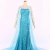Deluxe Frozen Princess Elsa Dress Cosplay Costume -Game Costumes Sales image deluxe frozen queen elsa dress cosplay costume 01