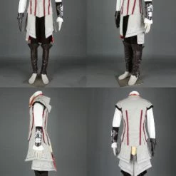 Assassin's Creed II Ezio Cosplay White Edition - Deluxe -Game Costumes Sales image inner