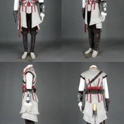Assassin's Creed II Ezio Cosplay White Edition - Deluxe -Game Costumes Sales image inner2