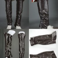 Assassin's Creed II Ezio Cosplay White Edition - Deluxe -Game Costumes Sales image leg