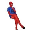 Red Spiderman Lycra Spandex Zentai Suit With Blue T-shirt -Game Costumes Sales image red spiderman lycra spandex zentai suit with blue t shirt1
