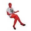 Red Spiderman Lycra Spandex Zentai Suit With White T-shirt -Game Costumes Sales image red spiderman lycra spandex zentai suit with white t shirt1