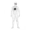 White Lycra Spandex Spiderman Zentai Suit With Black Spider -Game Costumes Sales image white lycra spandex spiderman zentai suit with black spider1